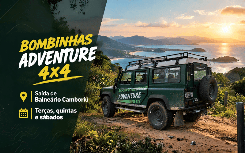 Tour de 4x4 em Bombinhas saindo de Balneário Camboriú - TERÇA/QUINTA/SÁBADO