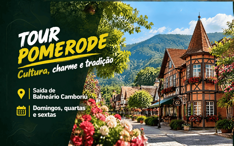 Tour Pomerode saindo de Balneário Camboriú - DOMINGO/QUARTA/SEXTA