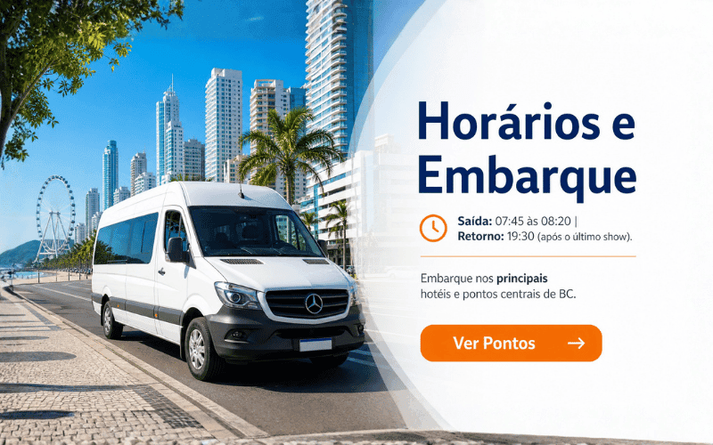 Transfer Beto Carrero World saindo de Balneário Camboriú