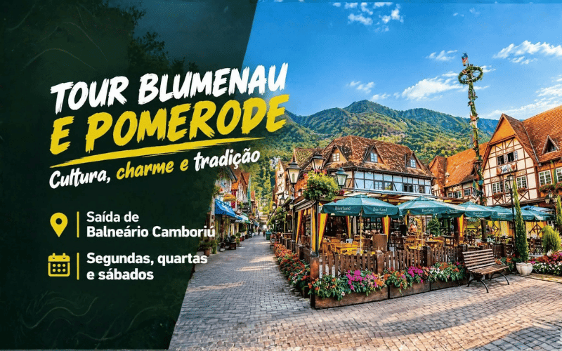 Blumenau e Pomerode saindo de Balneário Camboriú - SEGUNDA/QUARTA/SÁBADO